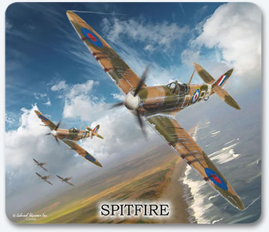 Supermarine Spitfire WW II Aviation Mouse Pad